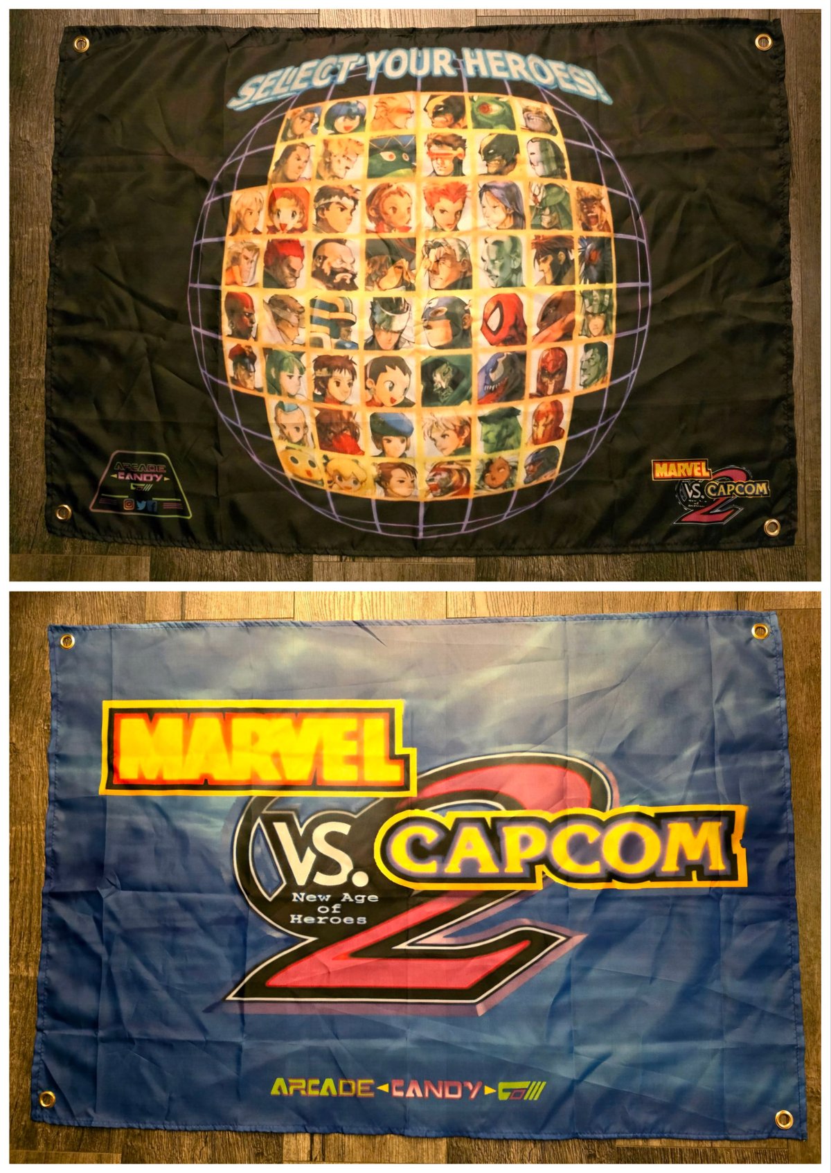 Image of MVC2, 3rd Strike, ST, CVS2, Tekken, Jazzy, Astro City Nylon Flag