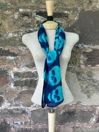 Image 4 of Turquoise Skull — Wool/Silk Scarf