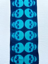 Image 3 of Turquoise Skull — Wool/Silk Scarf