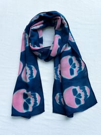 Image 2 of Pink Skull — Wool/Silk Scarf