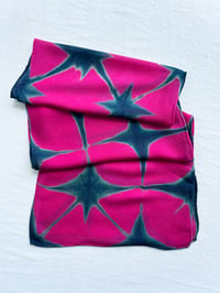 Image 1 of Fuchsia Stars — Wool/Silk Scarf