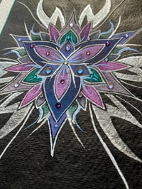 Image 2 of A5 silver mandala on recycled cotton paper