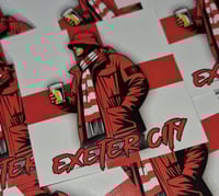 Image 2 of Pack of 25 7x7cm Exeter City Football/Ultras Stickers.