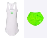 Image 2 of Women's Gathered Racerback Tank Tank Top and Nylon Taffeta Short Collection | Multi Colored Shorts