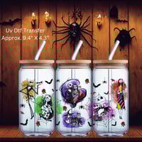 Double Sided Uv Dtf Wrap NBC Jack & Sally Halloween W0161