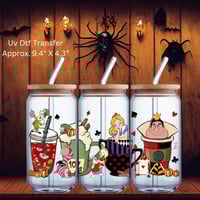 Double Sided Uv Dtf Wrap Alice Halloween Coffees W0018
