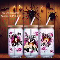 Double Sided Uv Dtf Wrap You Can't Hex With Us Halloween W0020 Hocus Pocus