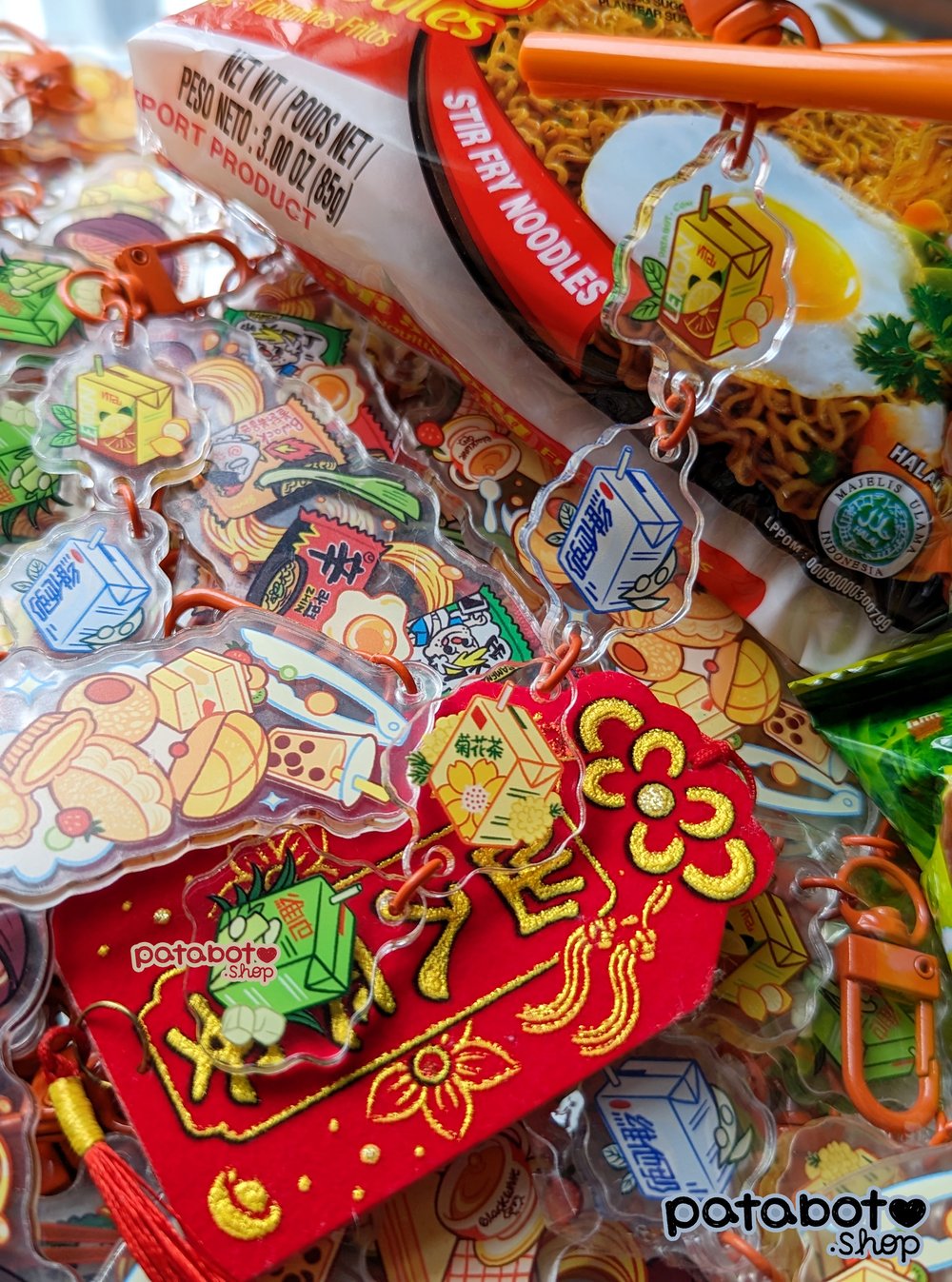 Acrylic Charm - Asian Snacks