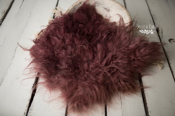 Image of Burgandy hand felted furs