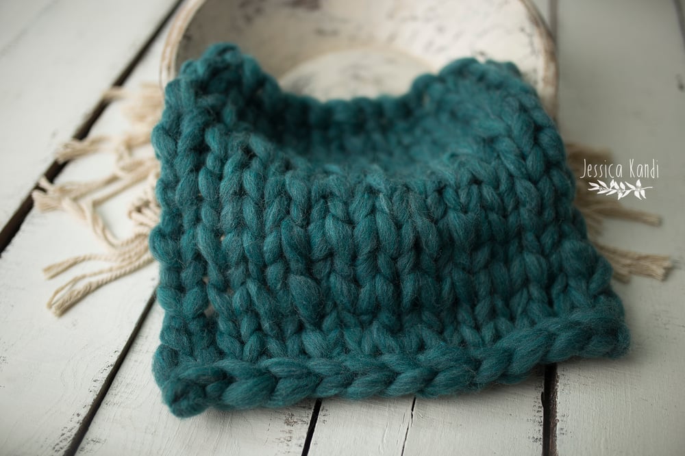 Image of Deep Teal Squish wool knit layer