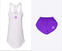Image 8 of Women's Gathered Racerback Tank Tank Top and Nylon Taffeta Short Collection | Multi Colored Shorts