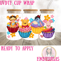 Pooh x Cupcakes UVDTF cup wrap 