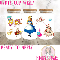 Alice and Wonderland UVDTF cup wrap 