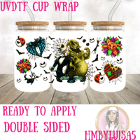 Jack & Oogie Double Sided UVDTF cup wrap