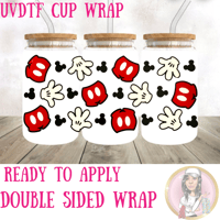 Double Sided Mickey hands UVDTF cup wrap 
