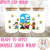 Peanuts Double Sided UVDTF cup wrap 