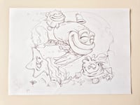 Octo-Puffy! Hand drawn in Pencil A4 original. Numbered 1 of 1. Signed by CHEO and Stamped. Limited t