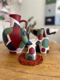 Image 5 of Earthy Geometric Painted Vessels - Workshop Sample $25 SALE