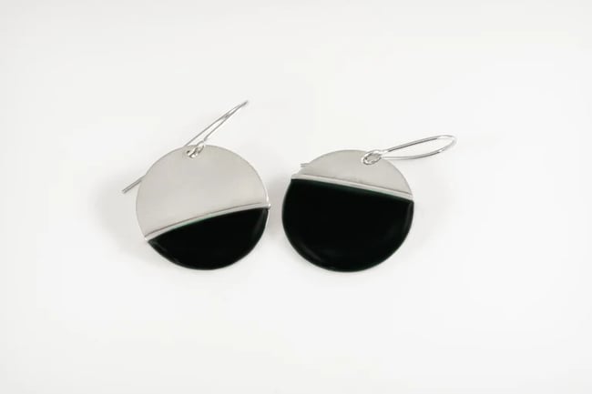 Small Asimetrical Silver Earrings