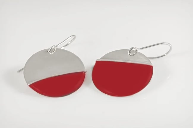 Small Asimetrical Silver Earrings