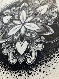 Image 2 of A5 size Chrysanthemum mandala on watercolour paper  