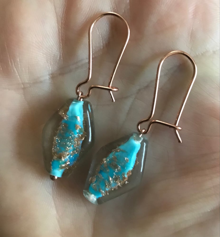 Image of Turquoise shimmer earrings