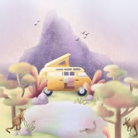 Image 2 of Campervan Home Life A4 art print 