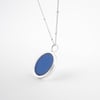 Round Silver Pendant Necklace