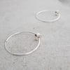 'Golden Record' Hoops in Sterling Silver