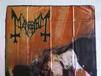 Image 2 of MAYHEM - Dawn of the black hearts Flag (cloth poster Banner tapestry) Black metal Euronymous