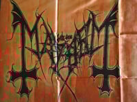 Image 9 of MAYHEM - Dawn of the black hearts Flag (cloth poster Banner tapestry) Black metal Euronymous