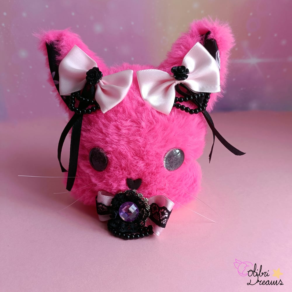 Image of Pink cat lolita style cute fluffy