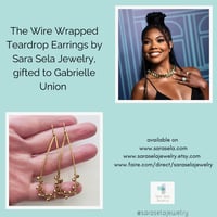 Image 3 of Brass Wire Wrapped Earrings