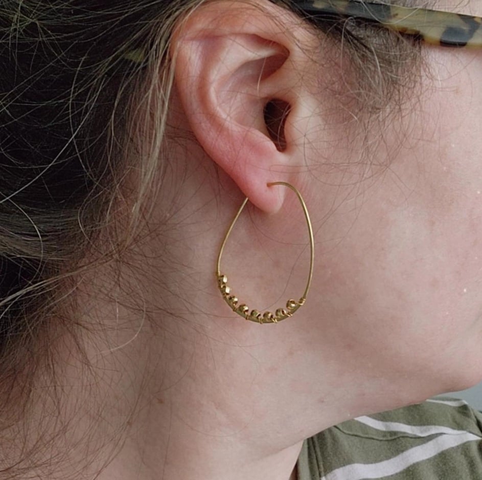 Image of Brass Wire Wrapped Earrings