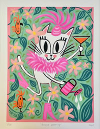 Image 1 of 'Pussycat pottering' Fine art print