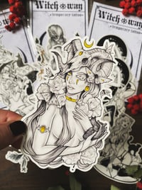 Image 3 of Witch way temporary tattoos pack PREORDER