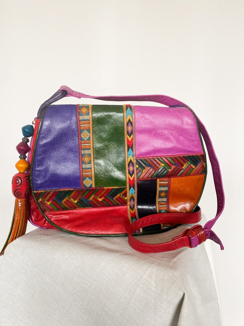 Image of Vintage Sharif Rare Energy Crossbody Leather Purse