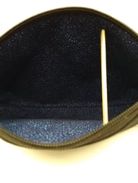 Image 2 of Black top and colored vinyl bottom wristlet 
