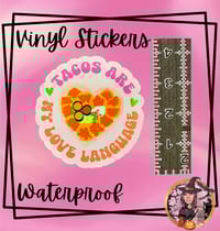 Image 1 of Love Tacos Vinyl Sticker 