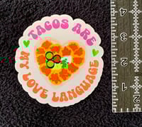 Image 2 of Love Tacos Vinyl Sticker 