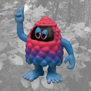 Peace Yeti Figure-pink/blue colorway