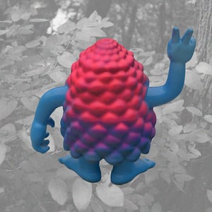 Peace Yeti Figure-pink/blue colorway