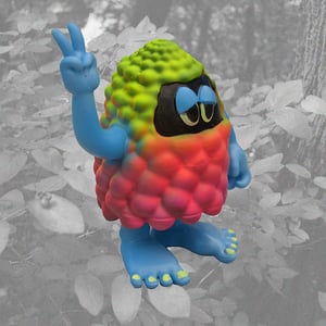 Peace Yeti Figure-yellow/pink colorway