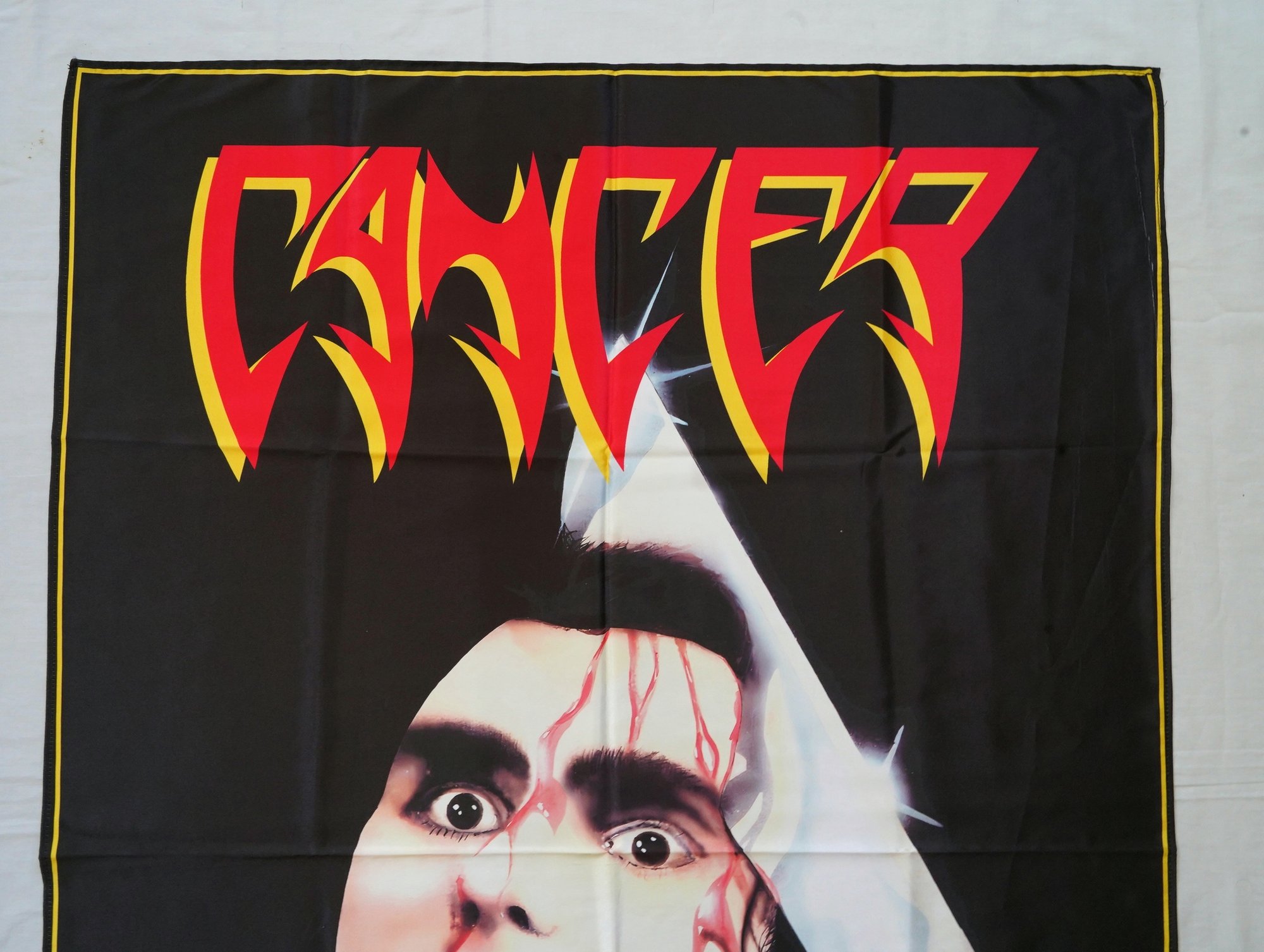 CANCER - To the gory end Flag (cloth poster Banner tapestry) Death