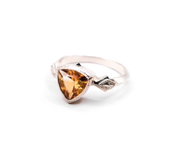 Image of Trillion Citrine Ring 