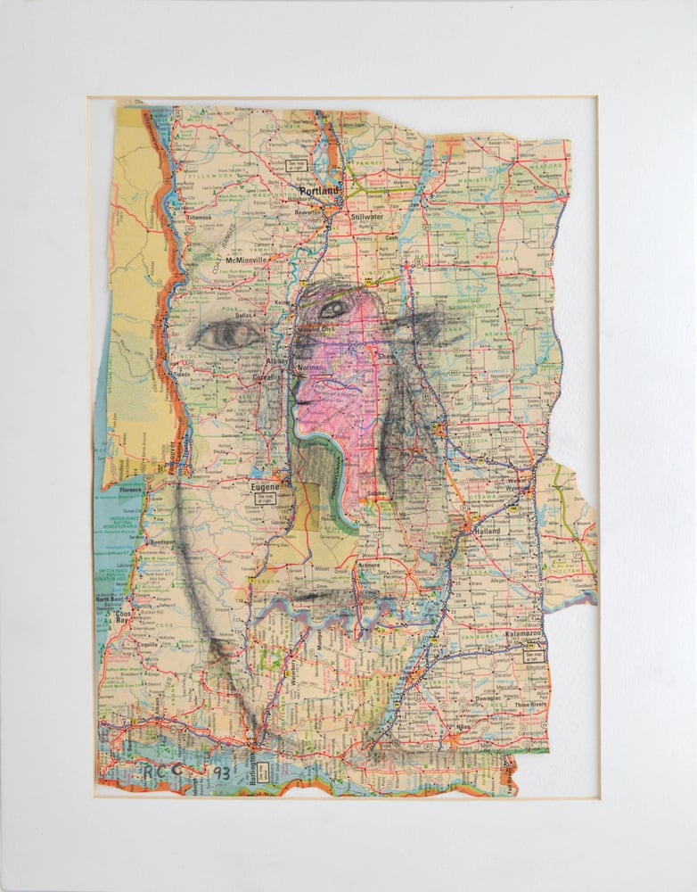 Image of Rare 1993 - Double Head on Map Collage