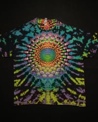 Image 1 of XL Bleach Reversed Mandala, Zig-Zag Honeycomb Spine & Scrunch