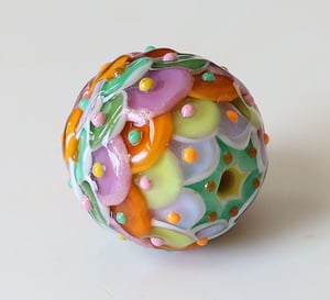 Spring Wildflowers Fish Scale Ball - this individual bead is packed full of them