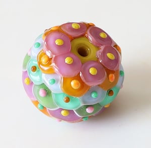 Spring Wildflowers Fish Scale Ball - this individual bead is packed full of them