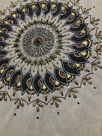 Image 2 of A4 third eye mandala on Chinese Sumi gold leaf paper 